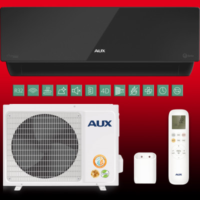 Настенная сплит-система AUX ASW-H09B4/JD-R2DI + AS-H09B4/JD-R2DI, черный