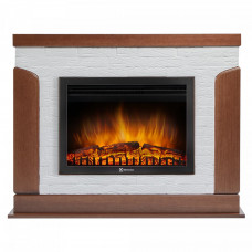 Портал Firelight Prestigio 25 камень белый, шпон дуб Портал Firelight Prestigio 25 камень белый, шпон дуб