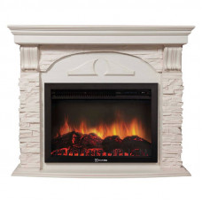 Портал Firelight Torre 25U (угловой) камень белый, шпон белёный дуб Портал Firelight Torre 25U (угловой) камень белый, шпон белёный дуб