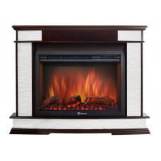 Портал Firelight Scala 25 камень сланец скалистый белый, шпон тёмный дуб Портал Firelight Scala 25 камень сланец скалистый белый, шпон тёмный дуб