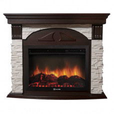 Портал Firelight Torre 25U (угловой) камень белый, шпон темный дуб Портал Firelight Torre 25U (угловой) камень белый, шпон темный дуб