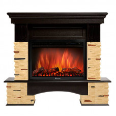 Портал Firelight Pietra Nuovo 25 камень сланец натуральный, шпон темный дуб Портал Firelight Pietra Nuovo 25 камень сланец натуральный, шпон темный дуб