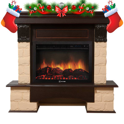 Каминный комплект портал Forte 25U BDO + Биокамин Firelight BFP/P-2520