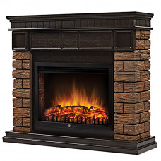 Портал Firelight Bricks Wood 25 камень коричневый, шпон темный дуб Портал Firelight Bricks Wood 25 камень коричневый, шпон темный дуб
