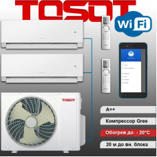 Мульти сплит-система Clivia, кондиционер TOSOT T21H-FMA/O,T09H-SCWA/I,T12H-SCWA/I 25+35m2